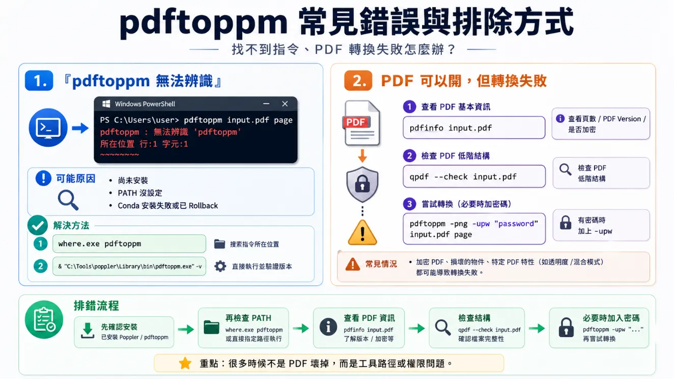 常見錯誤與排除方式圖片